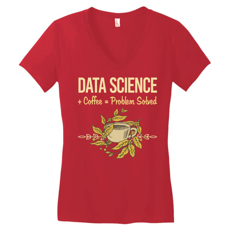 Data Science Red Women's V-Neck T-Shirt by lhedideuricp | Artistshot