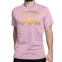 Data Steward Boho Moon Wild Rose Golden Design Classic T-shirt | Artistshot