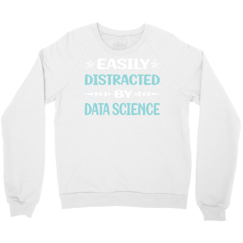 Funny Easily Distracted By Data Science Red Crewneck Sweatshirt | Artistshot