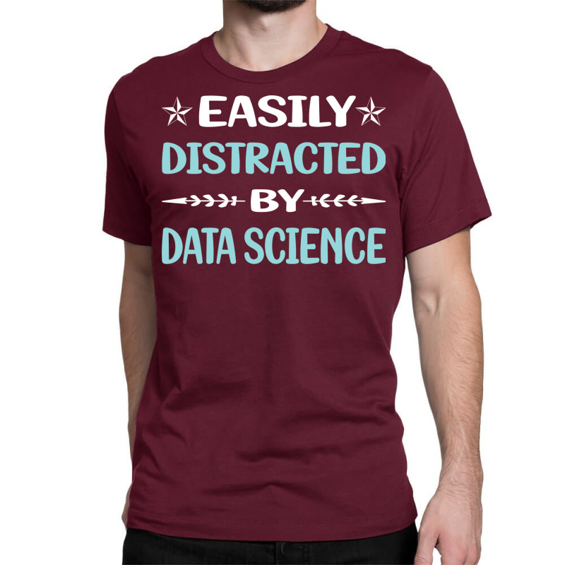 Funny Easily Distracted By Data Science Red Classic T-shirt | Artistshot