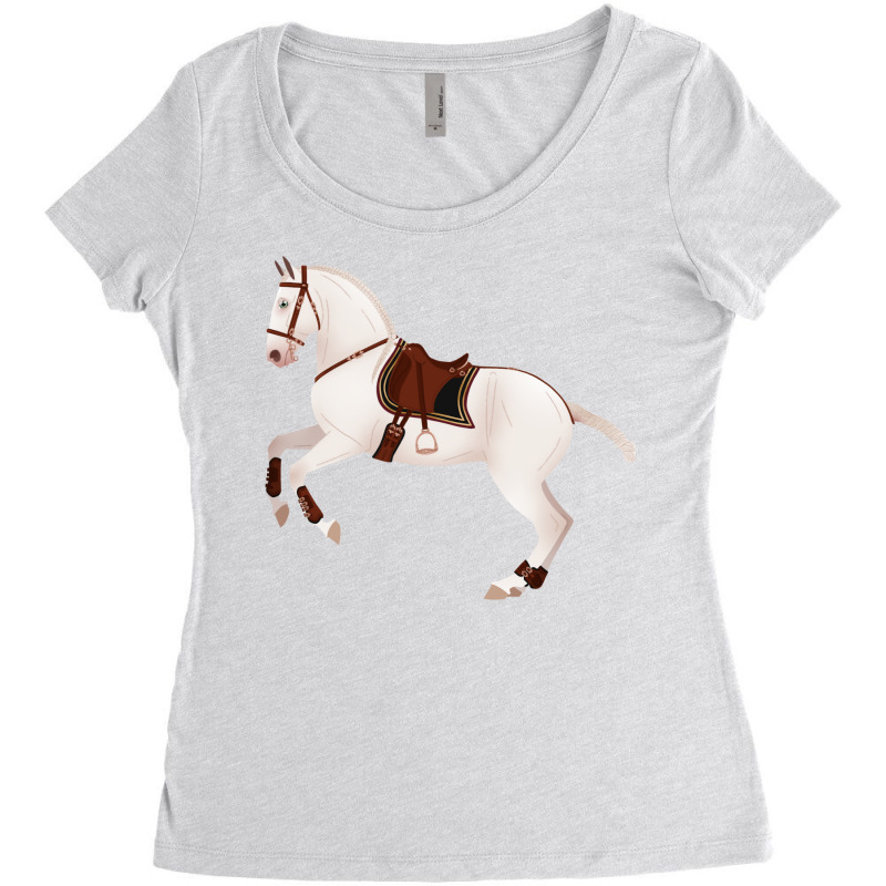 Baroque Andalusian Horse Equine Rampaige Women's Triblend Scoop T-shirt | Artistshot