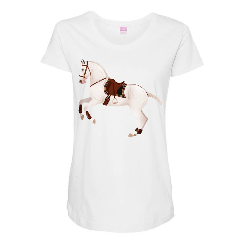 Baroque Andalusian Horse Equine Rampaige Maternity Scoop Neck T-shirt | Artistshot