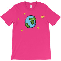 Earth Cartoon Blue T-shirt | Artistshot