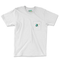 Earth Cartoon Blue Pocket T-shirt | Artistshot