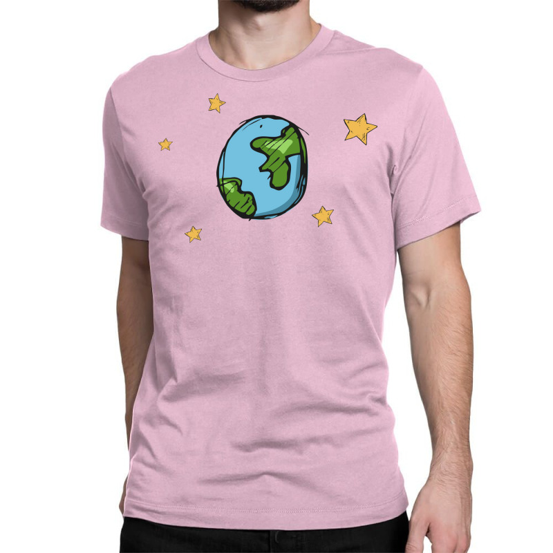 Earth Cartoon Blue Classic T-shirt by howedatooruu | Artistshot