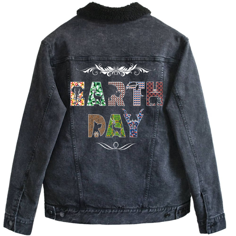 Earth Day Hipster Red Unisex Sherpa-Lined Denim Jacket by qiyamtorlesp | Artistshot