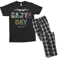 Earth Day Hipster Red Men's T-shirt Pajama Set | Artistshot