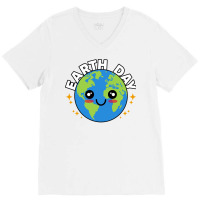 Earth Day Hipster V-neck Tee | Artistshot