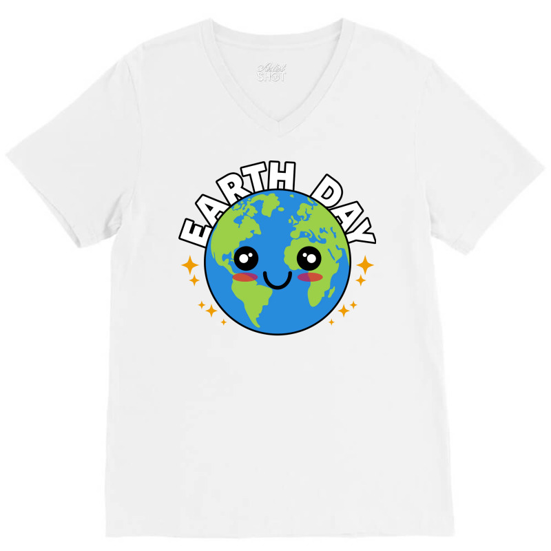 Earth Day Hipster V-Neck Tee by howedatooruu | Artistshot