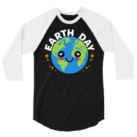 Earth Day Hipster 3/4 Sleeve Shirt | Artistshot