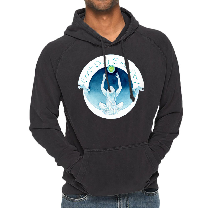 Earth Day Every Day Blue Vintage Hoodie by azawadfedinx | Artistshot