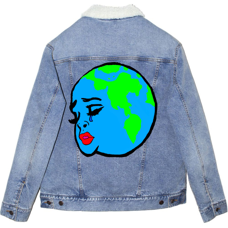 Mother Earth Aesthetic Boy Unisex Sherpa-Lined Denim Jacket by qiyamtorlesp | Artistshot