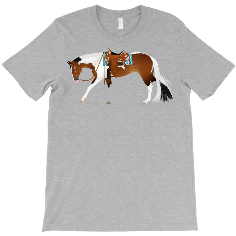 Tobiano Western Pleasure Horse Equine Rampaige Cut T-Shirt by mnoodincicr | Artistshot