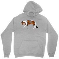 Tobiano Western Pleasure Horse Equine Rampaige Cut Unisex Hoodie | Artistshot