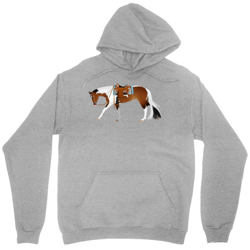 Tobiano Western Pleasure Horse Equine Rampaige Cut Unisex Hoodie by mnoodincicr | Artistshot