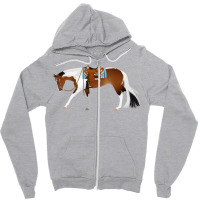 Tobiano Western Pleasure Horse Equine Rampaige Cut Zipper Hoodie | Artistshot