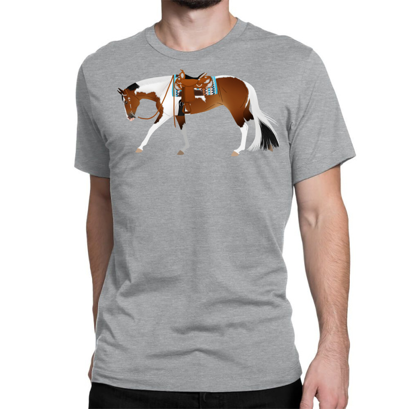 Tobiano Western Pleasure Horse Equine Rampaige Cut Classic T-shirt by mnoodincicr | Artistshot