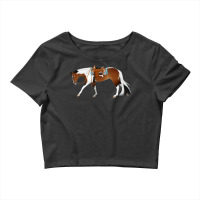 Tobiano Western Pleasure Horse Equine Rampaige Cut Crop Top | Artistshot