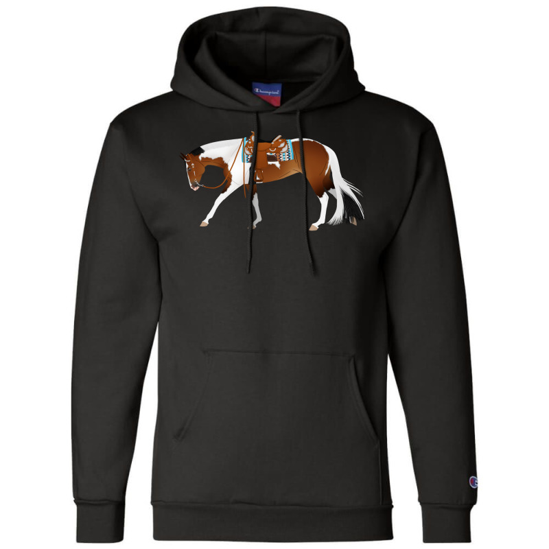 Tobiano Western Pleasure Horse Equine Rampaige Cut Champion Hoodie by mnoodincicr | Artistshot