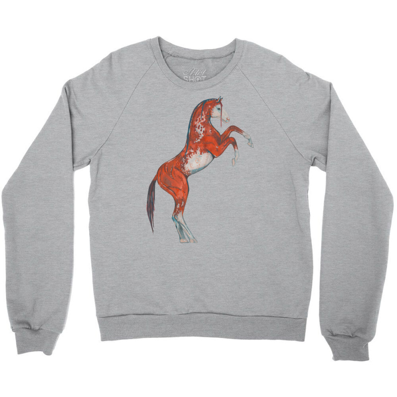 Paint Red Horse Love Aesthetic Crewneck Sweatshirt by seakolaasseh | Artistshot