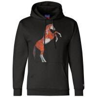 Paint Red Horse Love Aesthetic Champion Hoodie | Artistshot