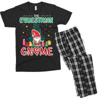 The Equestrian Gnome Xmas Tree Group Christmas Mat Men's T-shirt Pajama Set | Artistshot