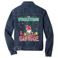 The Equestrian Gnome Xmas Tree Group Christmas Mat Men Denim Jacket | Artistshot