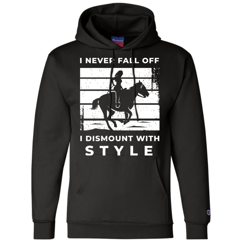 Equestrian Gallop Horse Gift For Horseman And Hors Champion Hoodie by isqramsvilarz | Artistshot