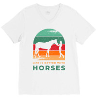 Equestrian Gallop Horse Gift For Horseman And Hors V-neck Tee | Artistshot