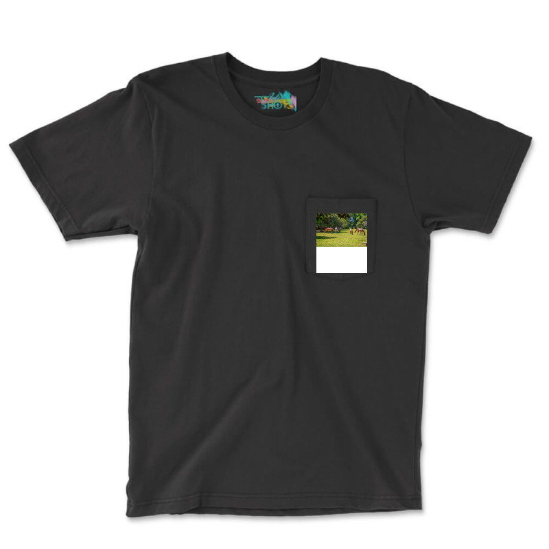 Wild Horses At Cumberland Island National Seashore Pocket T-Shirt by seakolaasseh | Artistshot