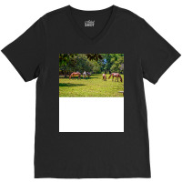 Wild Horses At Cumberland Island National Seashore V-neck Tee | Artistshot