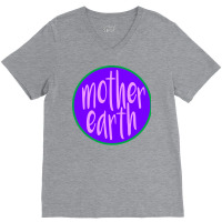 Mother Earth Aesthetic Music V-neck Tee | Artistshot