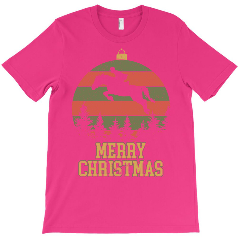 Merry Christmas Dressage Equestrian Xmas Tree Yell T-shirt | Artistshot