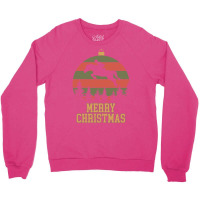 Merry Christmas Dressage Equestrian Xmas Tree Yell Crewneck Sweatshirt | Artistshot