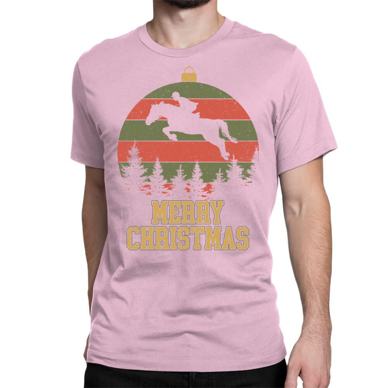 Merry Christmas Dressage Equestrian Xmas Tree Yell Classic T-shirt | Artistshot