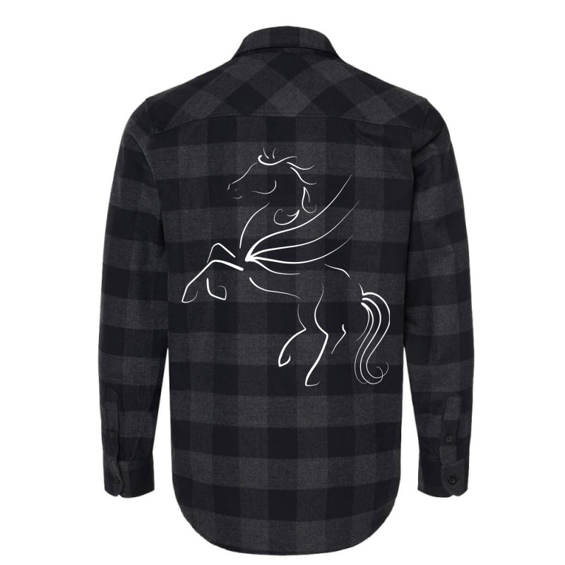 Rearing Black Pegasus Quote Flannel Shirt | Artistshot