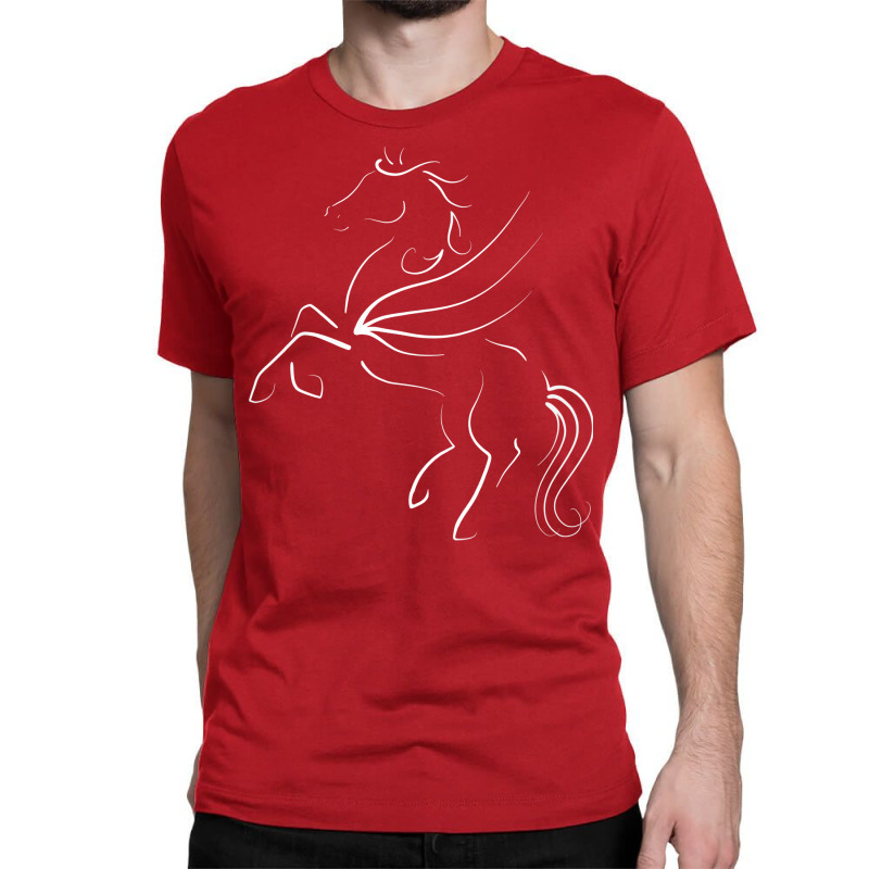 Rearing Black Pegasus Quote Classic T-shirt | Artistshot