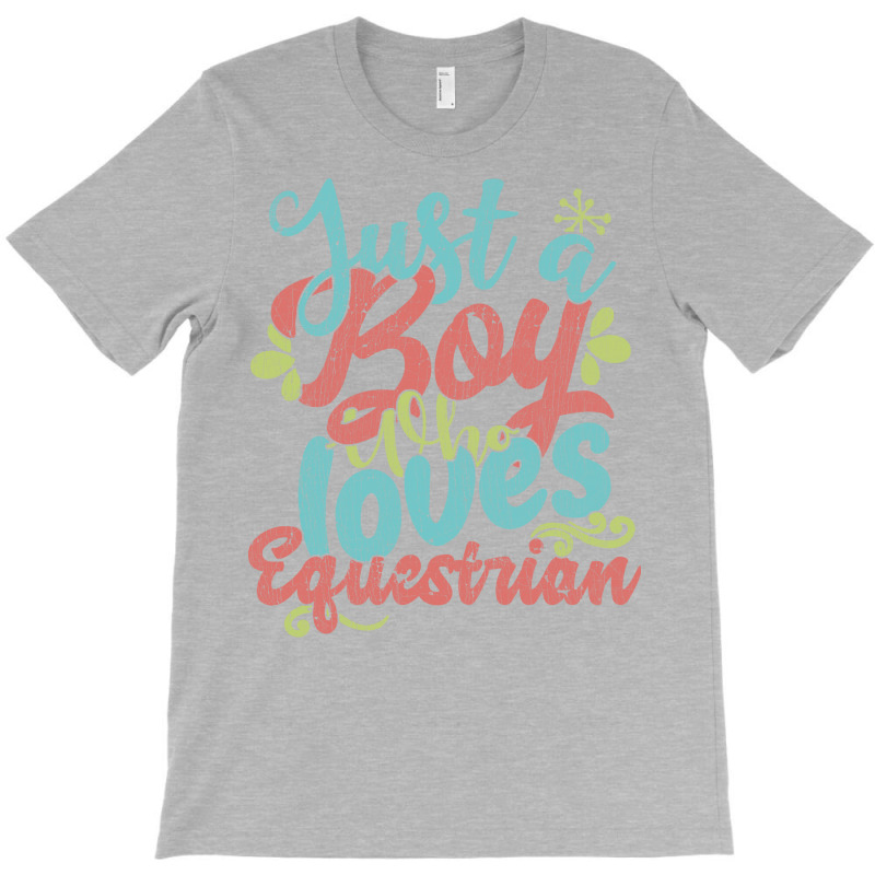 Just A Boy Who Loves Equestrian Gift Product Red T-shirt | Artistshot