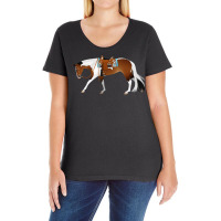 Tobiano Western Pleasure Horse Equine Rampaige Ladies Curvy T-shirt | Artistshot