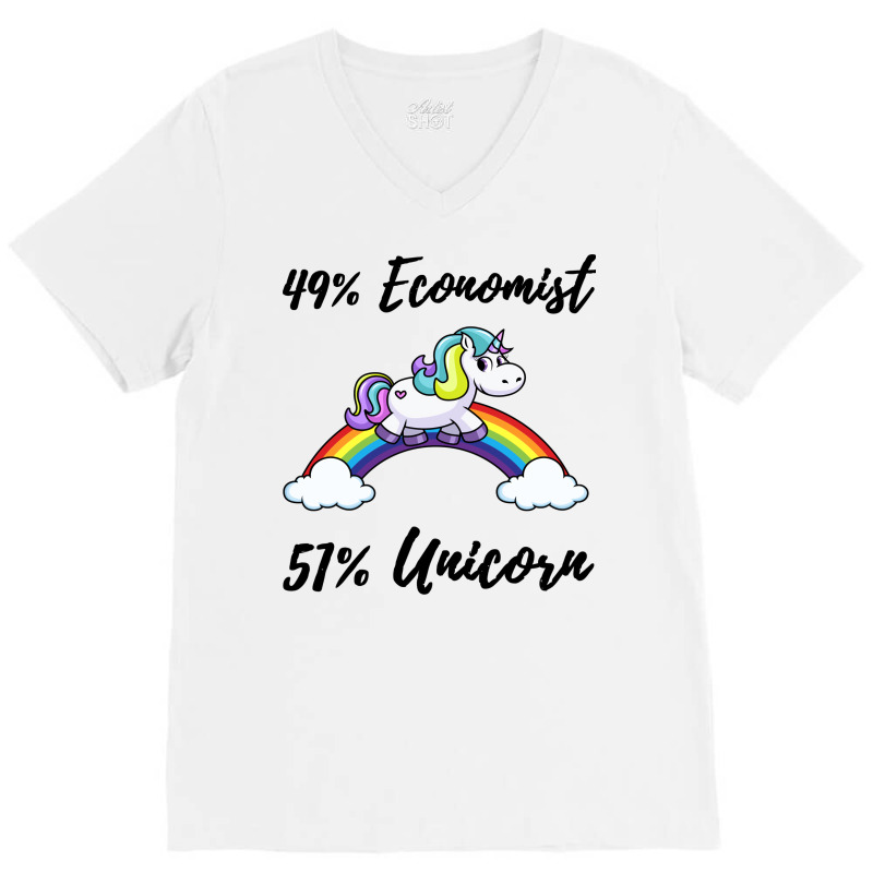 49 Economist 51 Unicorn Aesthetic V-Neck Tee by ushaanthihr | Artistshot