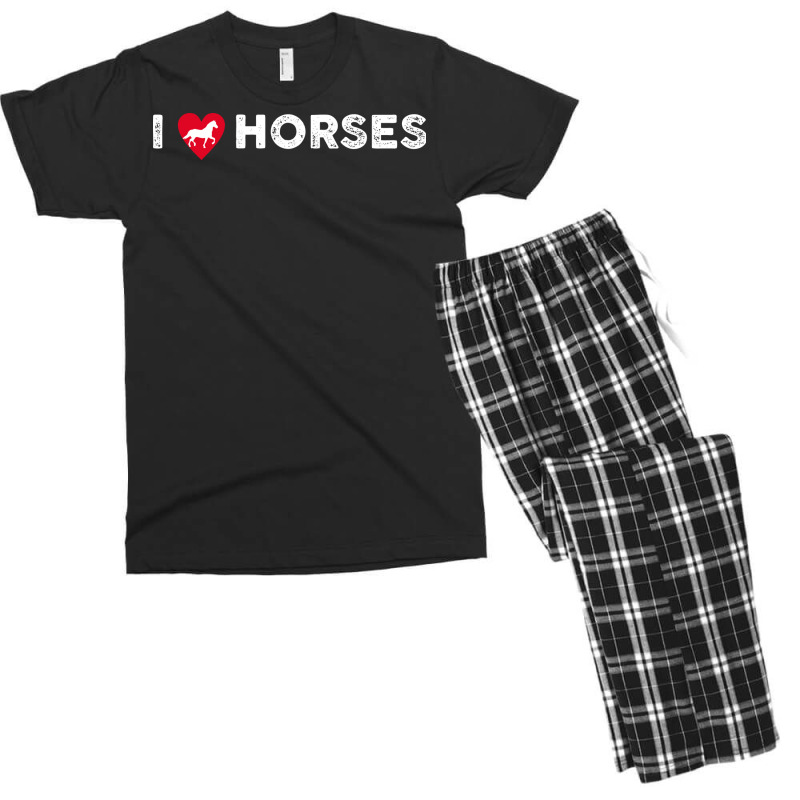 Lovely Horse  I Love My Horse Hippie Men's T-shirt Pajama Set by wsletiguuri | Artistshot