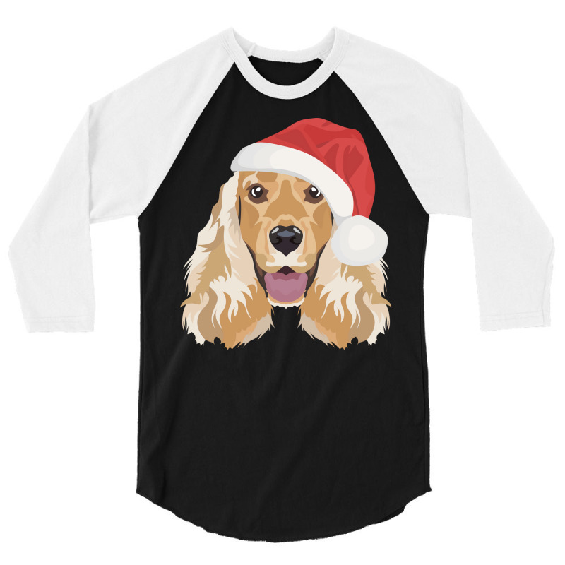 English Cocker Spaniel Merry Christmas Cool 3/4 Sleeve Shirt | Artistshot