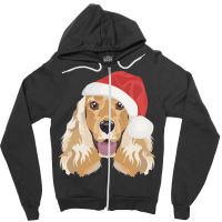 English Cocker Spaniel Merry Christmas Cool Zipper Hoodie | Artistshot