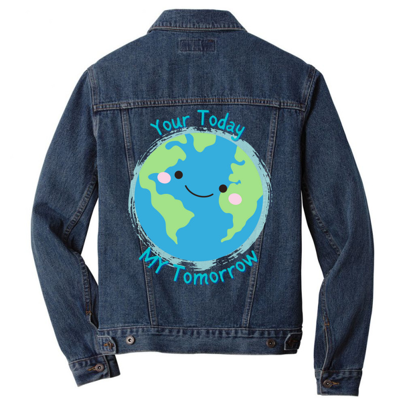 Your Today My Tomorrow Planet Earth Kids Future Hi Men Denim Jacket by azawadfedinx | Artistshot