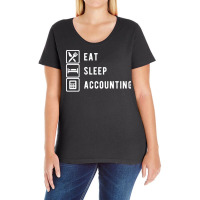 Eat Sleep Accounting Accountant Funny Ladies Curvy T-shirt | Artistshot