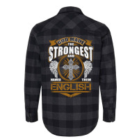 English Name T  God Found Strongest And Named Them Flannel Shirt | Artistshot