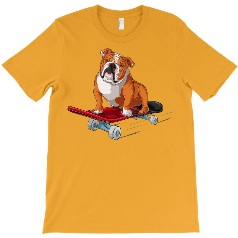 English Bulldog English Bulldog On A Skateboard T-shirt | Artistshot