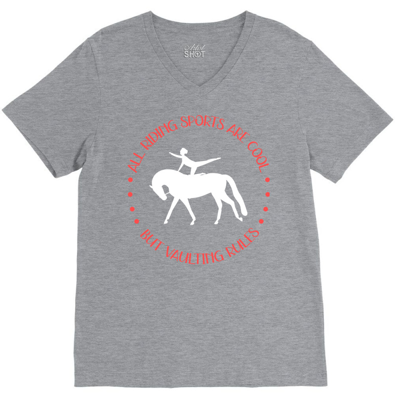 Vaulting Rules Vaulters Horse Equestrian Green V-neck Tee | Artistshot