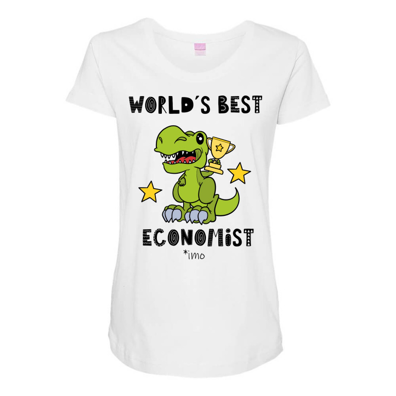 Economist Funny Humor Best Greatest Dinosaur Dino Maternity Scoop Neck T-shirt by enayasakatif | Artistshot