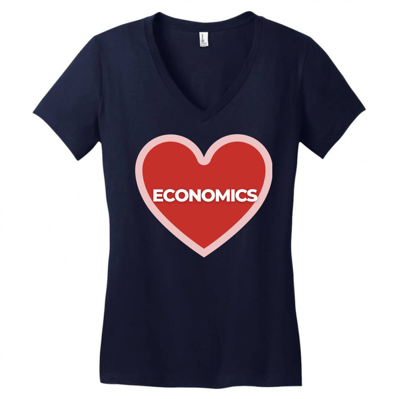 I Heart Economics Hipster Women's V-Neck T-Shirt by mossayrabyat | Artistshot